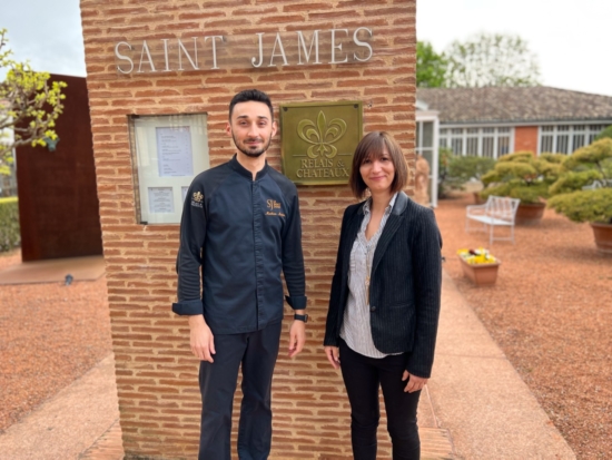 Le Chef Mathieu Martin avec notre alumni Sabrina Weschler