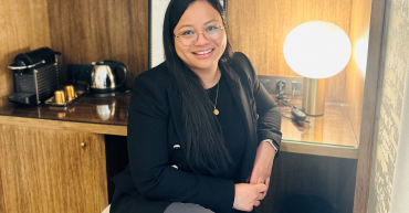 Picture of Christiana Benandrasana, General Housekeeper inside the Esprit Saint Germain Hotel.